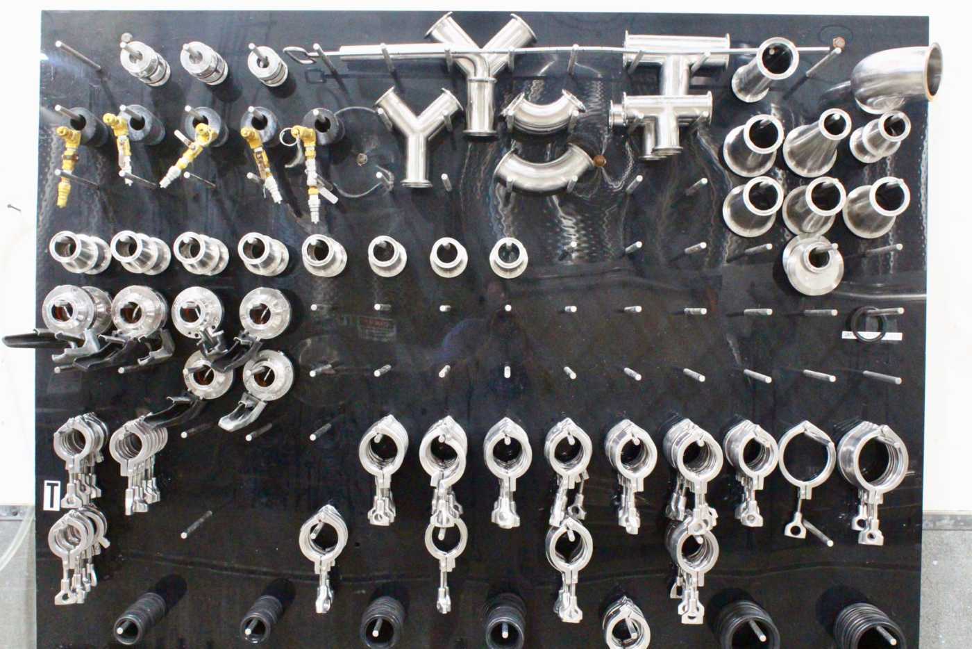 Tools on the wall at Vaughn Duffy Wines