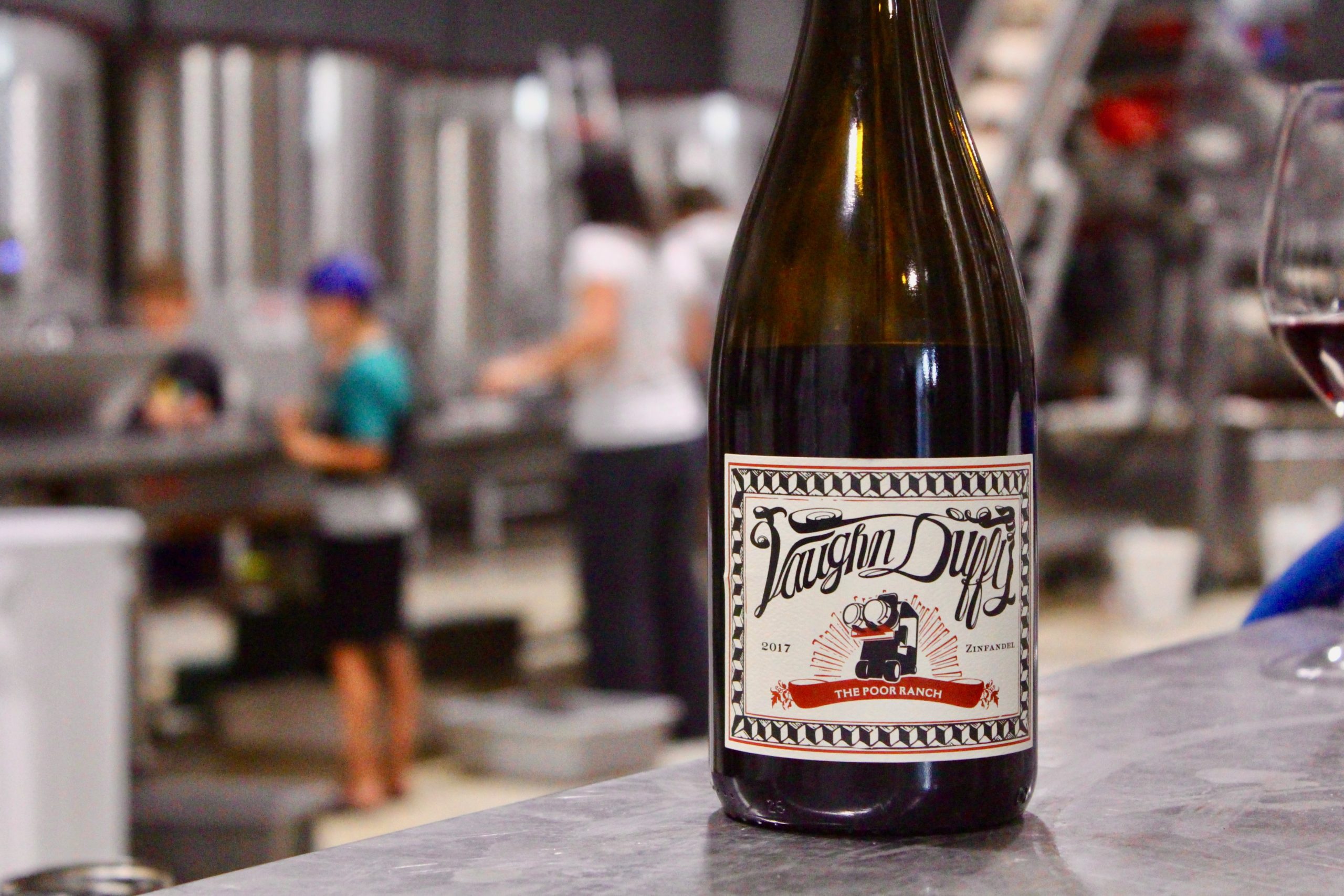 Bottle in winery at Vaughn Duffy Wines